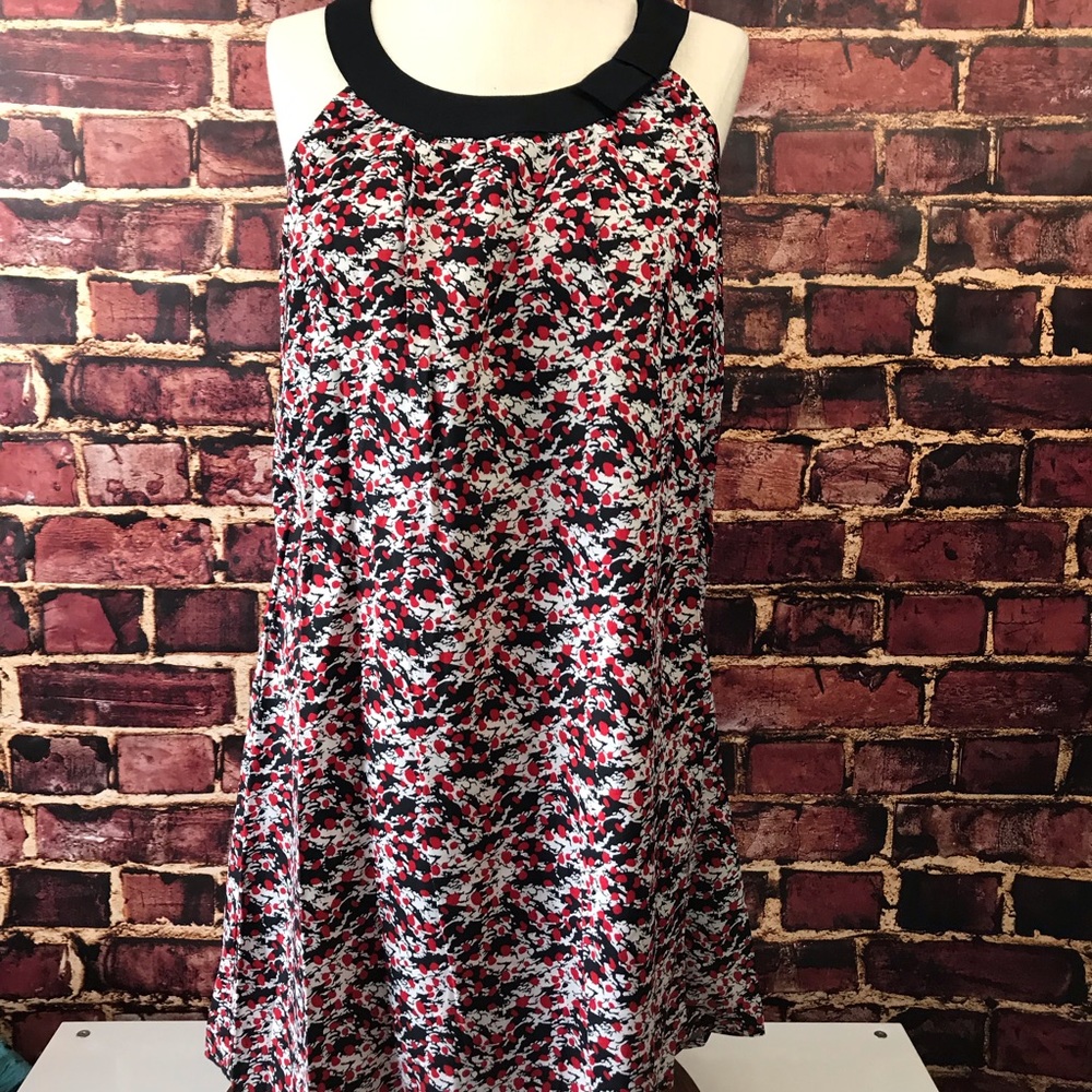 BCBG Maxazria Shift Dress Moonwalk Dot sleeveless